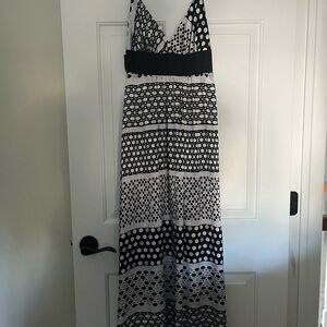 Charlotte Russe Black and White Polka Dot Maxi Dress